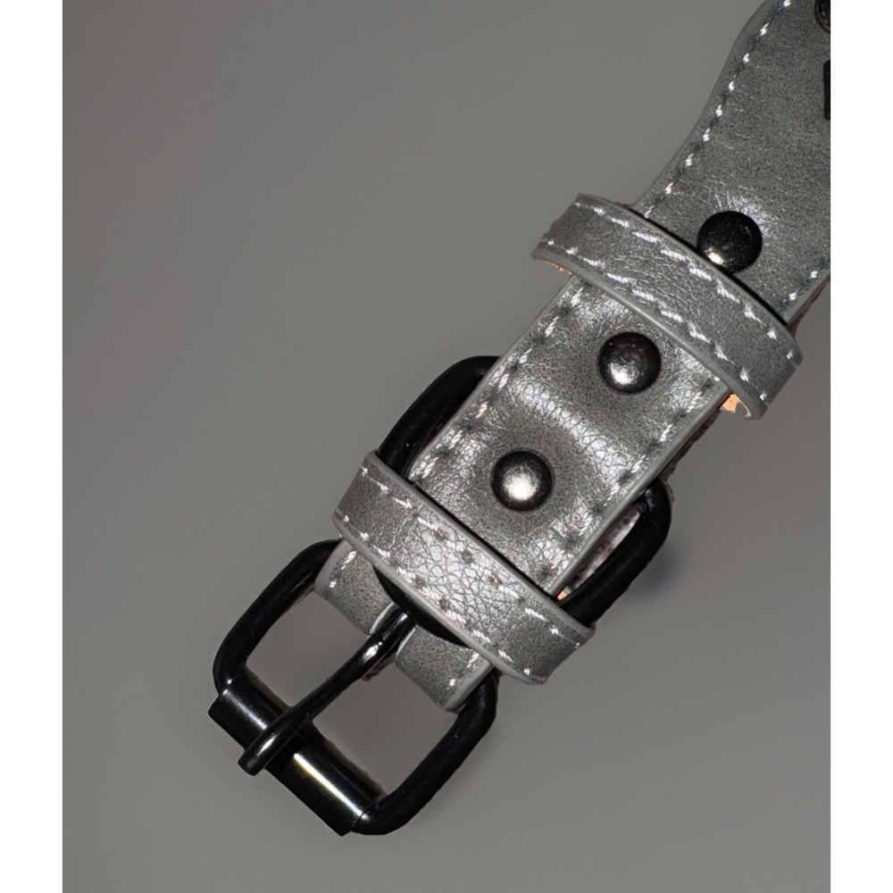Studded Collar For Large Dogs 21" Gray New - Picture 5 of 7
